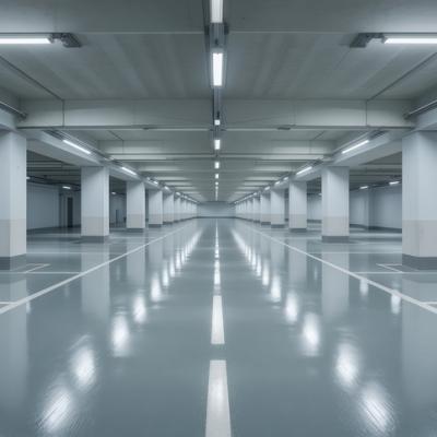 Videoüberwachung einer Tiefgarage mit IP-Überwachungskamera
